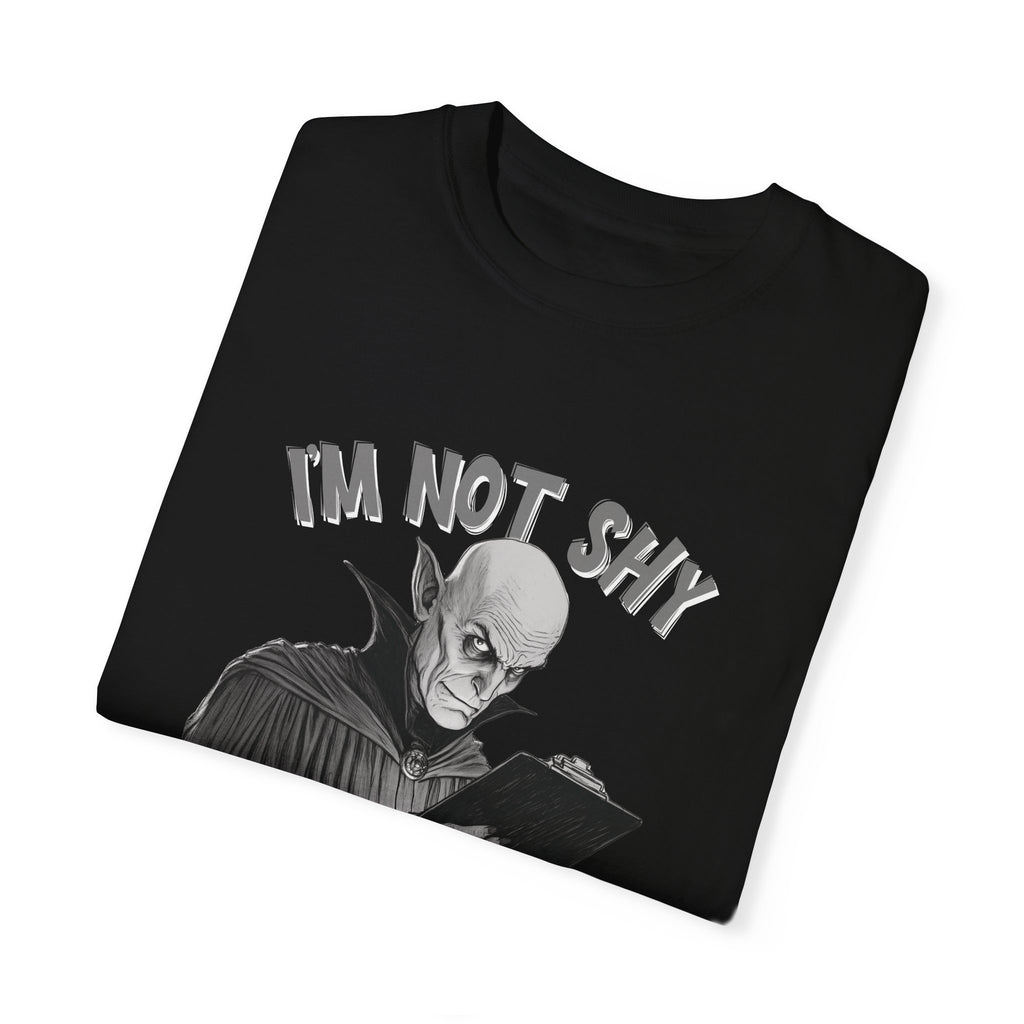 I'm Not Shy, I'm Selective - Antisocial Vampire - Unisex Garment-Dyed T-shirt